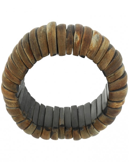 7½" Brown Color Horn Stretch Bracelet