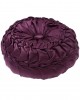 16 * 16 Purple Round Satin Handmade Cushion