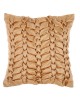 16 * 16 Golden  Square Satin Handmade Cushion Cover